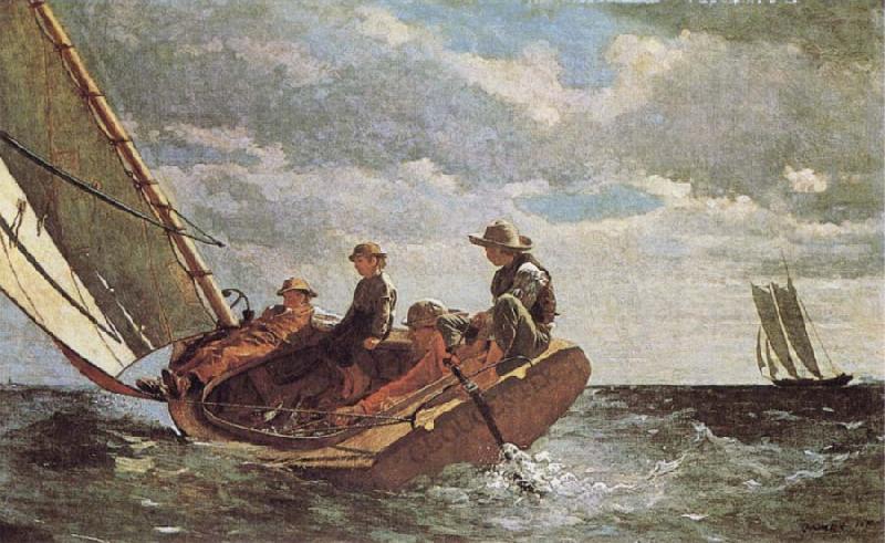 Winslow Homer Breezing up Germany oil painting art